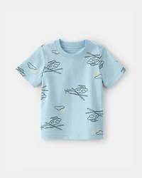 Baby Boy Helicopter T-Shirt - Blue