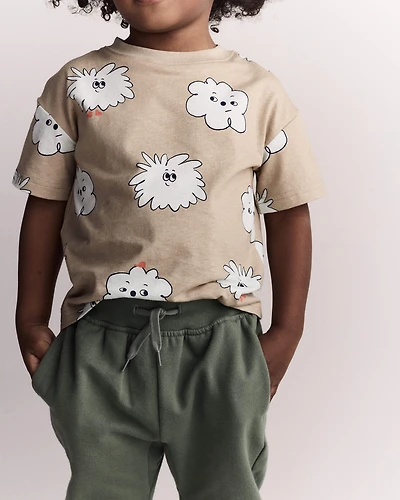 Toddler Squish Character Relaxed Graphic Tee - Khaki