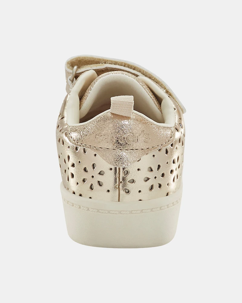Toddler Girl High-Top Glitter Sneakers - Gold