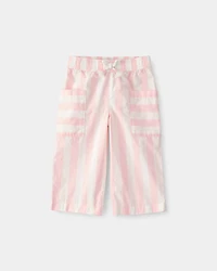 Baby Girl Striped Pants - Pink/Ivory