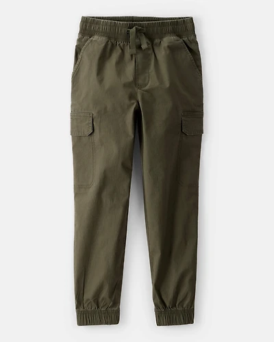 Boys Cotton Fashion Cargo Pants - Green