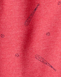 Baby Boy Baseball French Terry Jogger - Red