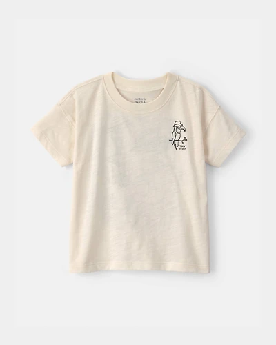 Toddler Boy Toucan Tropical Graphic Tee - Cream