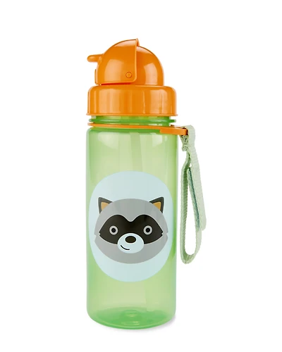Zoo Straw Bottle - 13 Oz - Raccoon