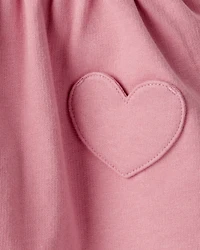 Baby Girl Valentine's Day 3-Piece Heart Long-Sleeve Top & Skirt Set - Pink