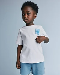 Toddler Squish Relaxed Graphic Tee - Light Grey