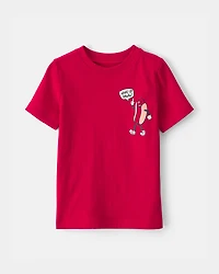 Toddler Boy Hot Dog Graphic Tee - Red