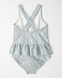 Toddler Girl Recycled Seagull-Print Swimsuit