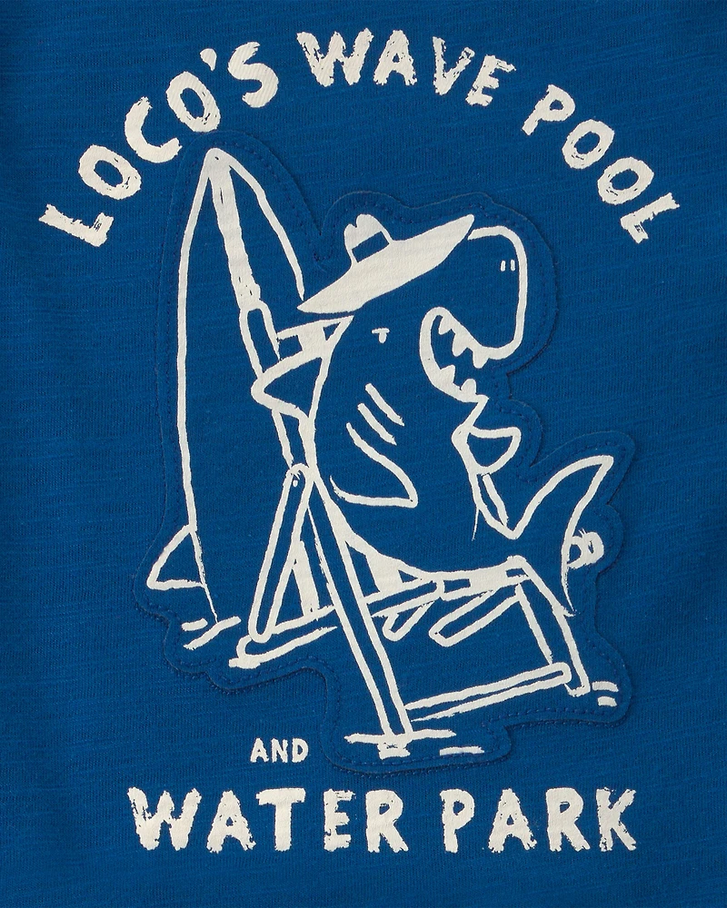 Baby Boy Shark Tank Top - Navy Blue
