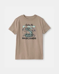 Boys Snake Graphic Tee - Beige