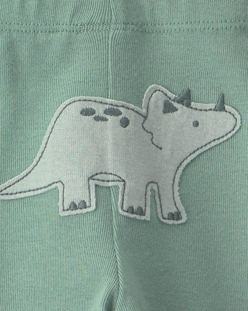 Baby Boy 3-Piece Dinosaur Bodysuit & Pant Set - Green/Ivory