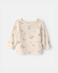 Baby Boy 2-Piece Safari Overall Set - Blue/Cream