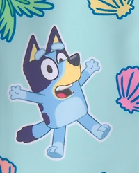 Toddler Girl Bluey™ 1-Piece Rashguard Swimsuit - Blue