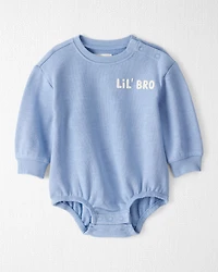 Baby Organic Cotton Lil' Bro Bubble Bodysuit