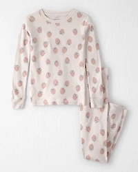 Girls 2-Piece Organic Cotton Pyjama Strawberry-Print