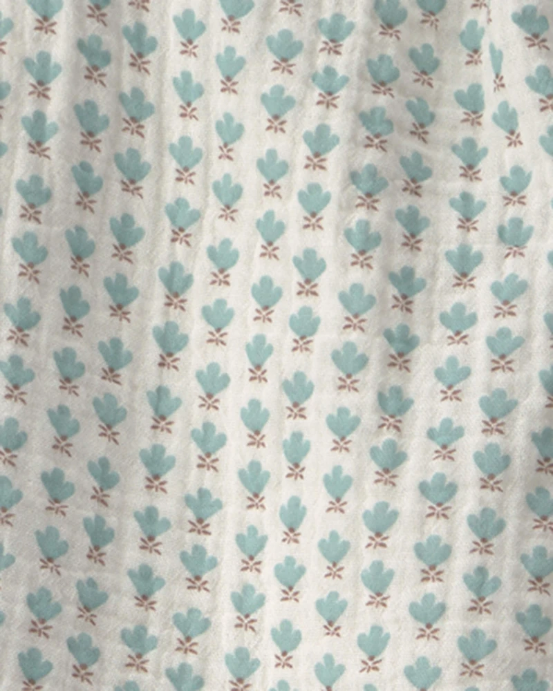 Toddler Girl 2-Piece Organic Cotton Gauze Floral
