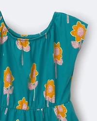 Toddler Girl Avenue Twirl™ Dress Floral Print – Teal