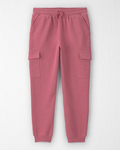 Girls Organic Cotton French Terry Cargo Pants
