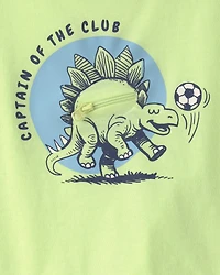Baby Boy 'Captain Of The Club' Dinosaur Graphic Tee - Green