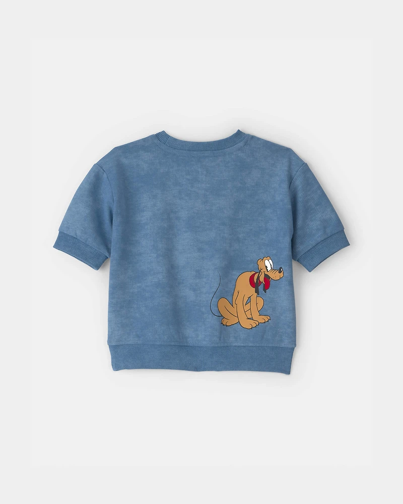 Baby 2-Piece Disney© Mickey Mouse French Terry Top & Short Set - Blue