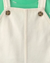 Baby 2-Piece Fish Short-Sleeve Overall Set - Green/Ivory