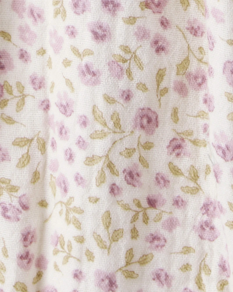 Baby Girl Organic Cotton Gauze Bubble Botanic Muse Print