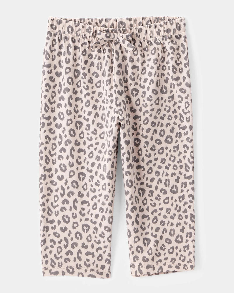 Baby 2-Piece Long-Sleeve Bodysuit & Pull-On Leopard Pants