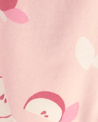 Baby Girl Apple Pull-On Stretch Leggings - Pink