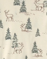 Kids 2-Piece Organic Cotton Pyjamas Reindeer Forest