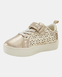 Toddler Girl High-Top Glitter Sneakers - Gold