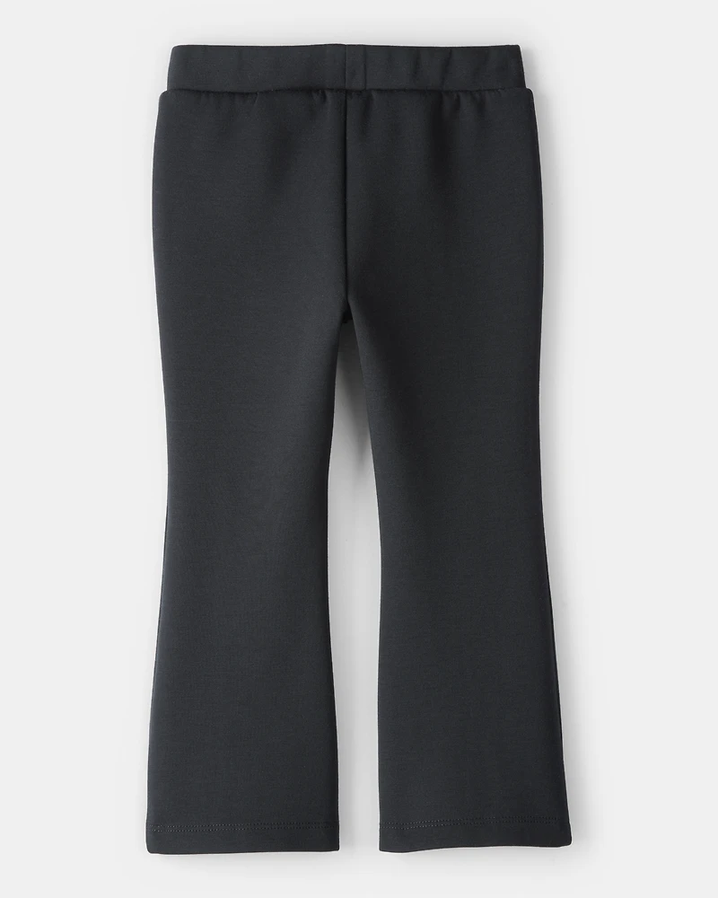 Toddler Girl Pull-On Flare Pants - Black