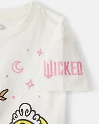 Toddler Girl Wicked Short-Sleeve Graphic Tee - Cream