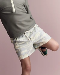 Toddler Boy Tropical Swim Trunks - Sage