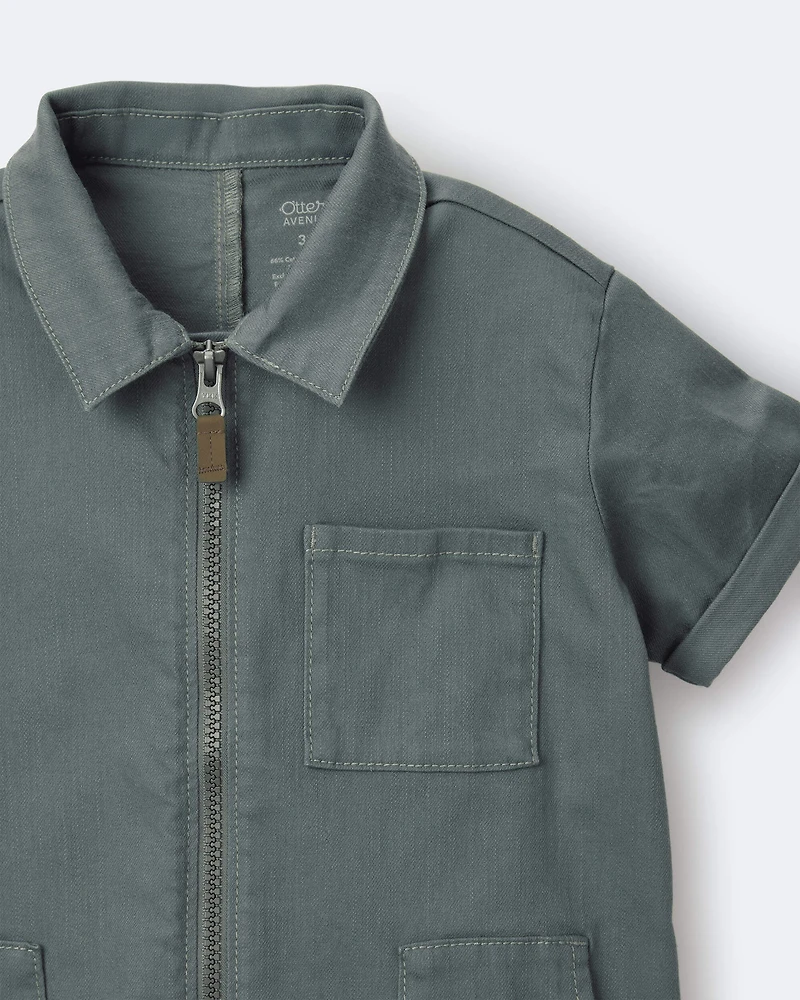 Toddler Day Out™ Cropped Jumpsuit - Green