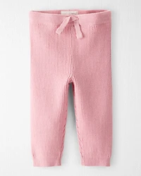 Baby Girl Organic Cotton Sweater Knit Pants