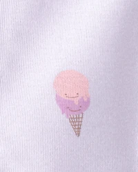 Baby Girl 2-Pack Ice Cream Sleeper- Purple/Blue