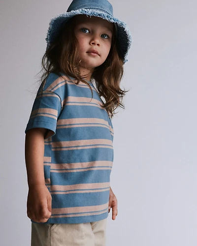 Toddler Relaxed Tee Stripes - Ocean