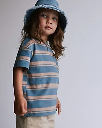 Toddler Relaxed Tee Stripes - Ocean