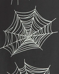 Boys 'Trick Or Treat' Spider Web Halloween French Terry Joggers - Black