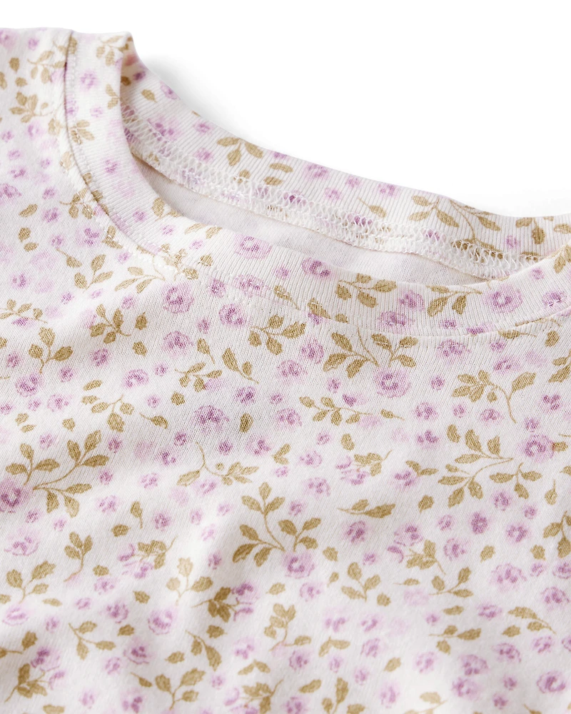 Kid Organic Cotton Pyjamas Enchanted Floral Print