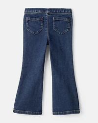 Toddler Girl 2-Piece Floral Top and Denim Pants Set