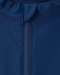 Toddler Boy Solid Long-Sleeve Rashguard - Navy/Blue