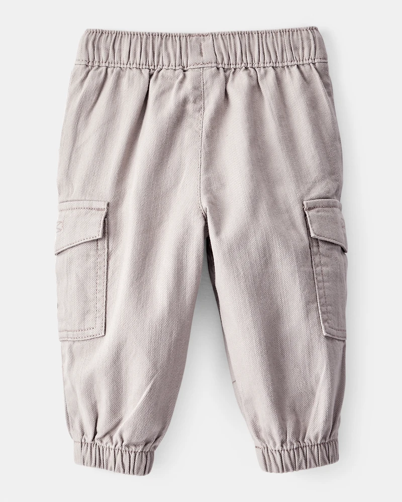 Baby Boy Cotton Fashion Cargo Pants - Grey