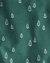 Baby Christmas Tree Print Waffle Knit Pyjamas Made with Organic Cotton