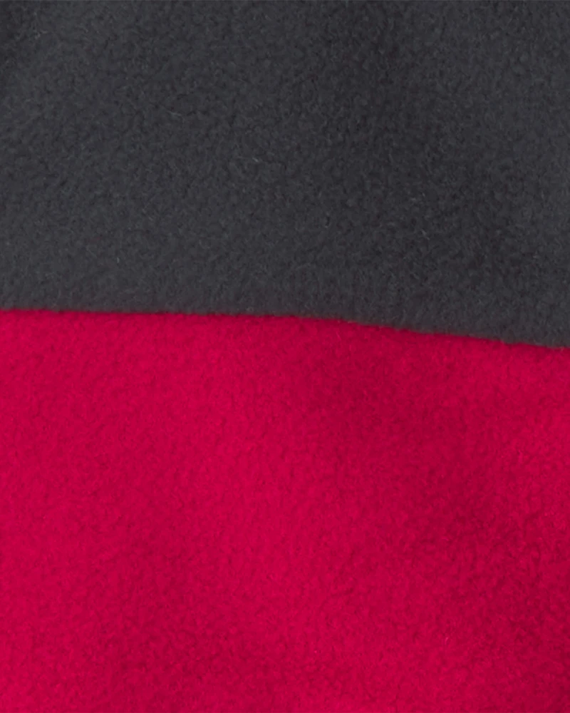 Baby Boy 3-Piece Christmas Fleece Layering Set - Red/Black/Cream