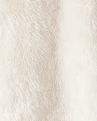 Baby Sherpa Hooded Long-Sleeve Jumpsuit - White