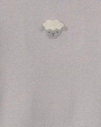 Baby 6-Pack Sheep Long-Sleeve Bodysuits - Grey/White