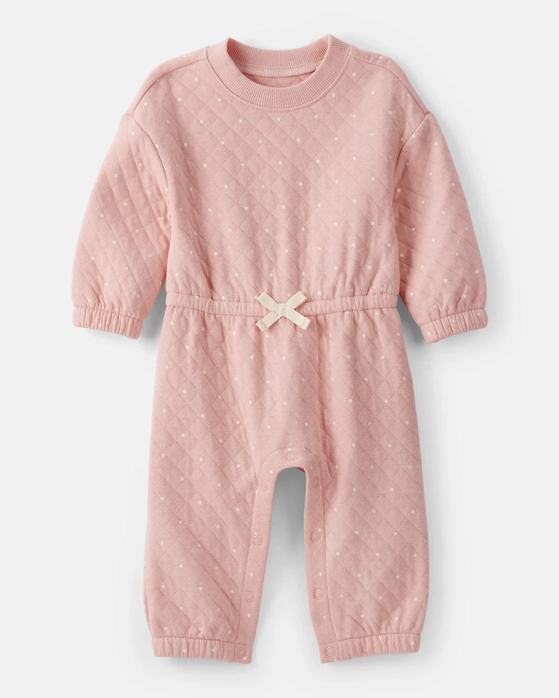 Baby Girl Long-Sleeve Jumpsuit - Pink
