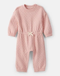 Baby Girl Long-Sleeve Jumpsuit - Pink