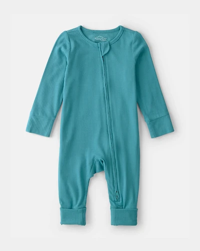 Baby PurelySoft 2-Way Zip Sleep & Play Pajamas - Blue